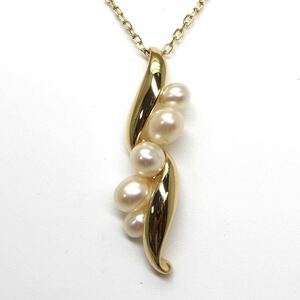 MIKIMOTO(ミキモト)美品!!◆K18 本真珠ネックレス◆A 約4.4g 約40.0cm pearl パール jewelry necklace ジュエリー EC8/ED1