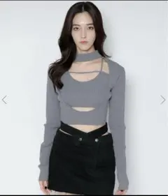 meltthelady round cut layered knit tops