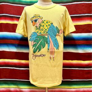 80’s Sun Island オウム柄 Tシャツ 検索: 古着 ビンテージ Made in Jamaica 80年代 シングルステッチ ジャマイカ