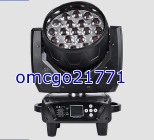 舞台照明 ステージライト移動ヘッドステージライト19x15WRGBW 4in1 Main Led ムービングライト DJディスコライト ディスコード高輝度 LED1p