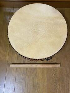 平胴太鼓　　直径４0cm　バチ付 1本　 上鳴保証品　楽器 太鼓★0816