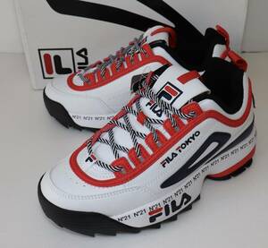 定価21000 新品 本物 N°21 × FILA ヌメロヴェントゥーノ フィラ ユニセックス Disruptor2 ディスラプター スニーカー F0542 25cm 1024