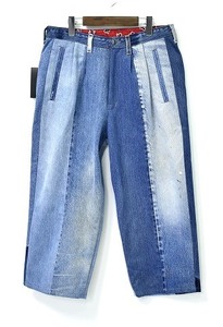 SEVESKIG (セヴシグ) VINTAGE UPSYCLE PANTS ヴィンテージ アップサイクル パンツ デニムパンツ JEANS ジーンズ リメイク 再構築 分丈