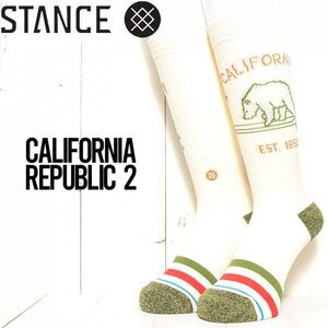 STANCE スタンス CALIFORNIA REPUBLIC 2 SOCKS ソックス 靴下 ユニセックス A556D21CAL 　 L（27cm-31cm）サイズ