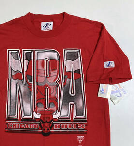 デッドストック NBA ブルズ Logo Athletic Tシャツ サイズ M 90s ビンテージ BULLS jordan