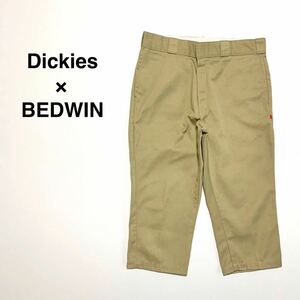 ☆良品 ディッキーズ × ベドウィン 別注 トリップスター 874 クロップド チノパン Dickies BEDWIN コラボ 古着 ワークパンツ アメカジ