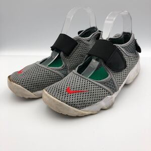 K457 NIKE ナイキ RIFT2 リフト2 ジュニア メンズ すに スニーカー US6 24cm グレー ブラック ベルクロ メッシュ