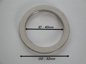 トヨタ系　エキゾーストパイプ　ガスケット　40mm　▽Jntj **