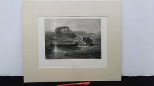 【真作 J.M.W.Turner(ターナー)/銅版画8】『Colchester』●イギリスロマン主義●縦33.5×横40.5㎝●検)リトグラフ/水彩画/風景画