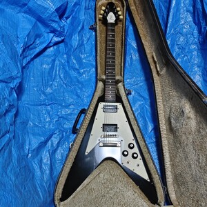 フライングV エレキギター Flying V Greco ハードケース つき レトロ ジャパン ヴィンテージ JAPAN Vintage Guitar Maxon 昭和 レトロ