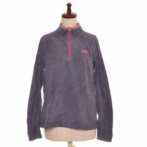 ◇509883 THE NORTH FACE ノースフェイス 長袖Tシャツ ◇ハーフジップ フリースロンT プルオーバーカットソー サイズM レディース パープル