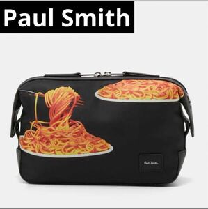 ◇50周年限定品◇ポールスミス Paul Smith 大きめナイロンポーチ セカンドバッグ ブラック 希少