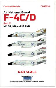 再販　1/48 Caracal Models カラカルモデルスデカール CD48036 -Air National Guard F-4C/D Phantom Part 2