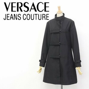 ◆VERSACE JEANS COUTURE/ヴェルサーチ ジーンズ クチュール ナイロン スタンドカラー ベルクロ マジックテープ ダッフル コート M