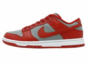 NIKE DUNK LOW RETRO ナイキ ダンク ロー レトロ ミディアムグレー MEDIUM GREY/VARSITY RED-WHITE DD1391-002 26.5cm 中古品