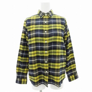 ザノースフェイス THE NORTH FACE ST BIELLA CHECK SHIRT ネルシャツ カジュアル 長袖 チェック S 黄 イエロー 紺 ネイビー