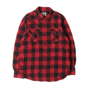 THE NORTH FACE ノースフェイス シャツ サイズ:L バッファローチェック フランネルシャツ (Forest Hill Shirt) レッド ブラック