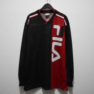 フィラFILA　90s　長袖メッシュジャージ シャツ USA製