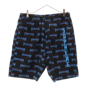 SUPREME シュプリーム 15SS × THRASHER Skate Short スラッシャー スケート ショーツ ハーフパンツ ショートパンツ ブラック/ブルー