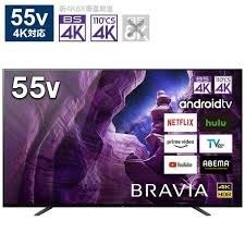 ※１円出品～★極美品 中古★SONY BRAVIA 55V型 4K有機ELテレビ【KJ-55A8H】そのままTV録画可能・同時2番組録画可（外付けSDD2TB実装済み）