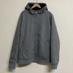 トミーヒルフィガー TOMMY HILFIGER 袖ロゴ プリント 裏ボア フーディジャケット パーカー XL 158AP596 XL 灰 / グレー