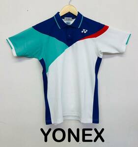 ★ヨネックス/YONEX★ポロシャツ テニス 白×青 S メンズ