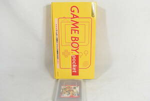 動作品 Nintendo GBP ゲームボーイポケット 本体 MGB-001 イエロー GAME BOY pocket+カセット1個 .N