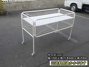 （中古）（一部地域送料無料）ユニットワゴン　キャスター付き　ホワイト　スチール　耐荷重60kg　F-NA-742-1022A