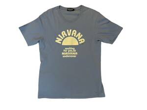 名作 UNDERCOVER NIRVANA カレッジロゴ Tシャツ ライトブルー サイズM アンダーカバー