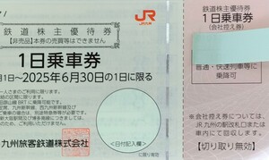 【24時間以内発送確約】JR九州 株主優待券 1日乗車券