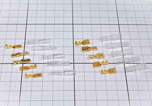 金メッキファストン端子 110型 187型 2種類 メス 各5個入り　スリーブ付