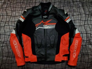 【XL】アルパインスターズ レザージャケット 52サイズ FUJI leather jacket　￥80000 alpineSTARS DAINESE HYOD クシタニインナー付き