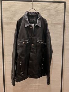 balenciaga pierced jacket レザー　ジャケット　ピアス　新品タグ付き　レア　24aw バレンシアガ 高級