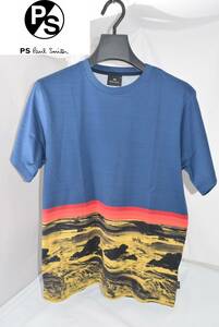 ☆新品未使用☆PS Paul Smith グラフィック ピクチャー Tシャツ☆ネイビー☆Mサイズ 肩幅42㎝ 身幅50㎝ 着丈66㎝ 袖丈22㎝☆定価17,600円