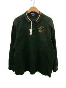 POLO RALPH LAUREN◆ラガーシャツ/XL/コットン/GRN/無地