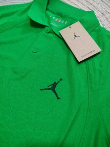 新品 希少 NIKE JORDAN GOLF 半袖 ポロシャツ S グリーン 緑 ジョーダン ゴルフ ナイキ DRI-FIT 速乾 