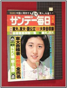 p3590『サンデー毎日 S55 no.3235』表紙:山咲千里/神農架原人を追う/松本零士(ステテコンドル)/松任谷由実/由美かおる/片平なぎさ