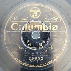 【SP盤レコード・薄ヒビ有】Columbia 流行歌/満州吹雪 音丸/戰友の唄 伊藤久男/SPレコード 戦友の唄