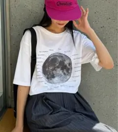 チャオパニックティピー　UNISEX ムーンクレーターロゴプリントTee