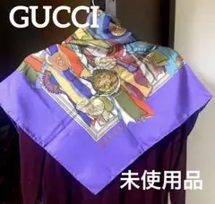 GUCCI シルクスカーフ 勲章柄　紫 希少　86cm x 86cm