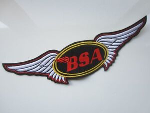 【大きめ】ビンテージ BSA ウィングマーク バイク オートバイ 旧車 ワッペン/自動車 古着 アメカジ カスタム B03