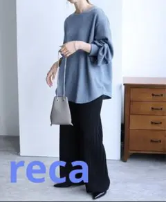 reca ボリューム袖ワッフルプルオーバー