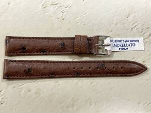 16mm Dark Brown 難あり MORELLATO オーストリッチ TIPO LONGINES