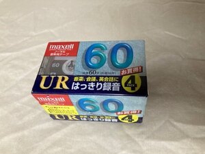 未開封・保管品 maxell UR-60L-4P ノーマルポジションカセットテープ 4本パック