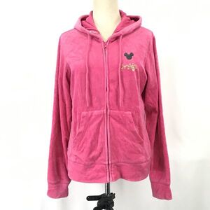 ディズニー/Disney★ジップアップ/スウェットパーカー【レディースXL/ピンク/pink】ビッグサイズ/Coats/Jackets/Jumpers◆BH424