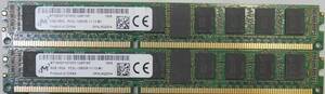 8GB 2枚セット Micron PC3L 12800R-11-13-M1 half hight ECC Reg. DIMM サーバ用 合計16GB