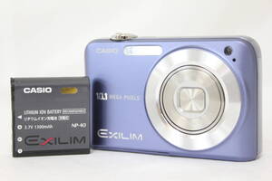 【美品 返品保証】 カシオ Casio Exilim EX-Z1080 ブルー 3x バッテリー付き コンパクトデジタルカメラ M997