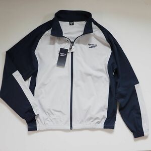 ★リーボック REEBOK 新品 メンズ クローストレーニング ジャケット 紺灰 Mサイズ [X6424RR-67-M] 二 壱★QWER