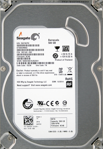 Seagate ST500DM002-1BD142 DP/N 09CF26 3.5インチ SATA600 500GB 1144回 15453時間