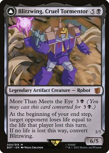 MTG ■黒/英語版■ 《卑劣な拷問者、ブリッツウィング/Blitzwing, Cruel Tormentor》▲ショーケース▲ 兄弟戦争 BRO トランスフォーマー